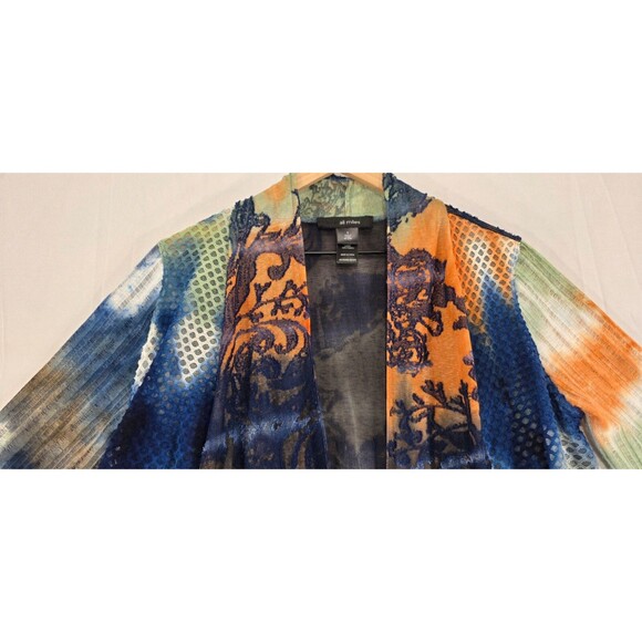 Ali Miles Kimono Cardigan Paisley Tie Dye Patchwork Women S Artsy Lagenlook Boho - Picture 4 of 12